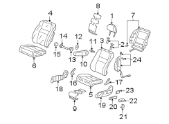 SEATS & TRACKS. FRONT SEAT COMPONENTS.