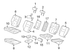 SEATS & TRACKS. REAR SEAT COMPONENTS.