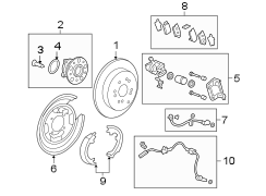 REAR SUSPENSION. BRAKE COMPONENTS.