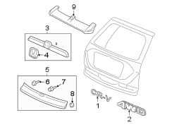 LIFT GATE. EXTERIOR TRIM. SPOILER.