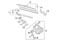 LIFT GATE. WIPER & WASHER COMPONENTS.