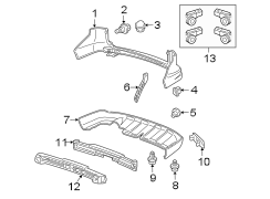 REAR BUMPER. BUMPER & COMPONENTS.