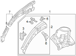 Fender. Structural components & rails.