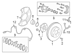 Front suspension. Brake components.