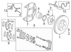 Front suspension. Brake components.