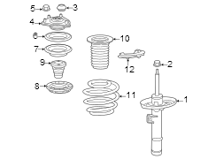 Front suspension. Struts & components.