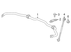 Front suspension. Stabilizer bar & components.