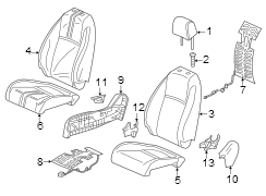 Seats & tracks. Passenger seat components.