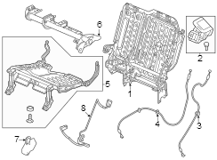 Seats & tracks. Rear seat components.