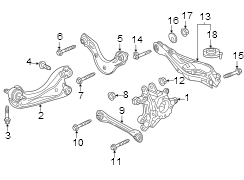 Rear suspension. Suspension components.