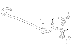 Rear suspension. Stabilizer bar & components.