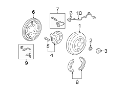 REAR SUSPENSION. BRAKE COMPONENTS.