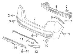 Bumper Guide (Left, Rear, Upper, Lower). A guide, typically in.