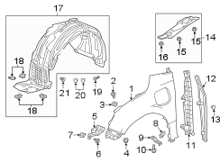 Fender Bracket (Left, Front, Rear, Upper, Lower)