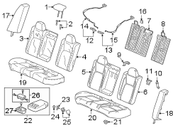 Seat Back Cushion Cover (Left, Rear)