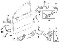 Door Hinge (Left, Front, Upper)