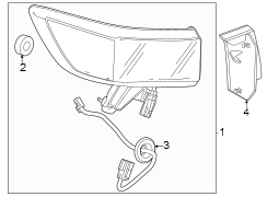 Cover. Stop Lamp. Filler trim. (Right, Rear)