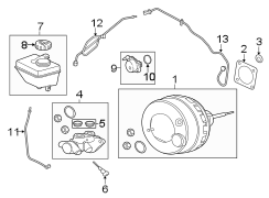 Image of Brake Vacuum Hose (Lower) image for your 2013 Jaguar XK   