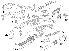 Image of Instrument Panel Molding image for your Jaguar F-Pace  