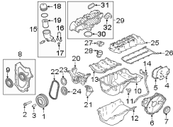 Image of Engine Crankshaft Seal (Rear) image for your 2018 Jaguar F-Pace  Premium Sport Utility 