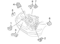 Engine / transaxle. Front door. Engine & TRANS mounting.