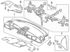 Dashboard Air Vent Trim (Upper)