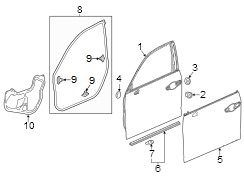 Clip, Door Seal. (Lower). Included with: Lower.