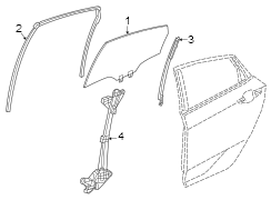 Window Regulator Guide (Left, Rear, Lower)