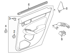 Door Window Belt Weatherstrip (Right, Rear)