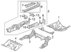 Floor Pan Crossmember (Rear, Upper)