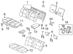 SEATS & TRACKS. REAR SEAT COMPONENTS.