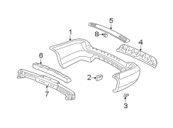 REAR BUMPER. BUMPER & COMPONENTS.