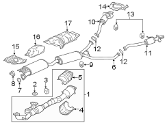 EXHAUST SYSTEM. EXHAUST COMPONENTS.