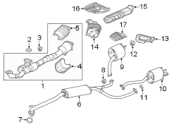 EXHAUST SYSTEM. EXHAUST COMPONENTS.