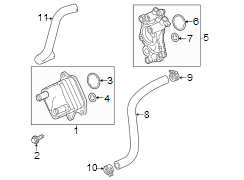 Hose. (ATF). Automatic Transmission Oil Cooler. Engine Coolant. Inlet. Automatic Transmission.