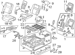 SEATS & TRACKS. FRONT SEAT COMPONENTS.