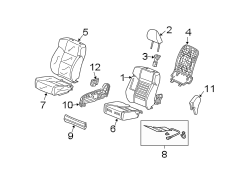 SEATS & TRACKS. FRONT SEAT COMPONENTS.