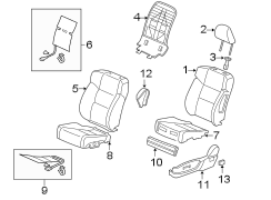 SEATS & TRACKS. FRONT SEAT COMPONENTS.