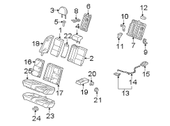 Seats & tracks. Rear seat components.