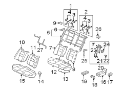 SEATS & TRACKS. REAR SEAT COMPONENTS.