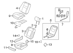 SEATS & TRACKS. FRONT SEAT COMPONENTS.