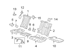 SEATS & TRACKS. REAR SEAT COMPONENTS.