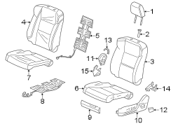 Seats & tracks. Driver seat components.