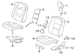 SEATS & TRACKS. DRIVER SEAT COMPONENTS.