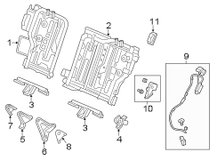 SEATS & TRACKS. REAR SEAT COMPONENTS.