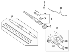 Back Glass Wiper Arm (Rear)