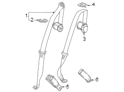 Belt guide. Bezel. *103H*. (Left, Rear). Included with: Outer.