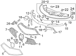 Radiator Support Access Cover Cap (Front)