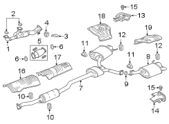 EXHAUST SYSTEM. EXHAUST COMPONENTS.