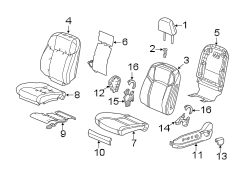 SEATS & TRACKS. DRIVER SEAT COMPONENTS.